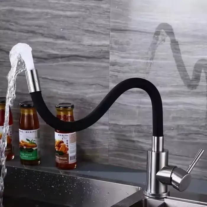 360 ° Extension de robinet rotative en Gel de silice, pliable et Flexible, pour salle de bains, év