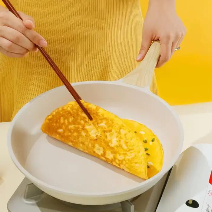 Poêle à frire Durable Wok, Pot en céramique antiadhésif, cuisinière à gaz à Induction, ustensiles de