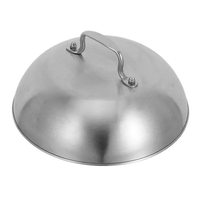 Couvercle de cuisson en acier inoxydable de 9 pouces, robuste, type dôme, pour grillades, fusion de
