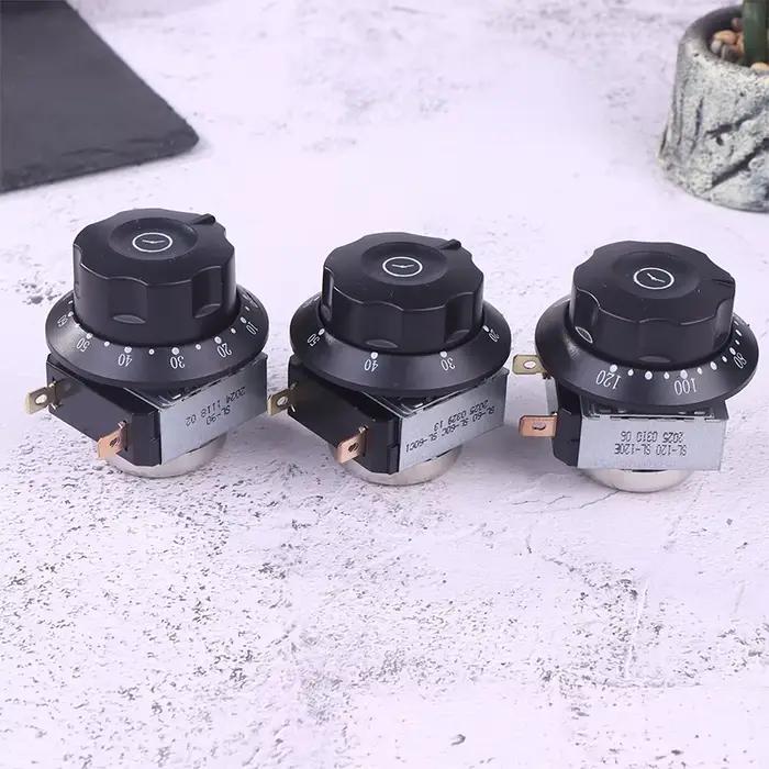 Bouton de four à micro-ondes 60Min, interrupteur de minuterie avec cloche, interrupteur de temps méc
