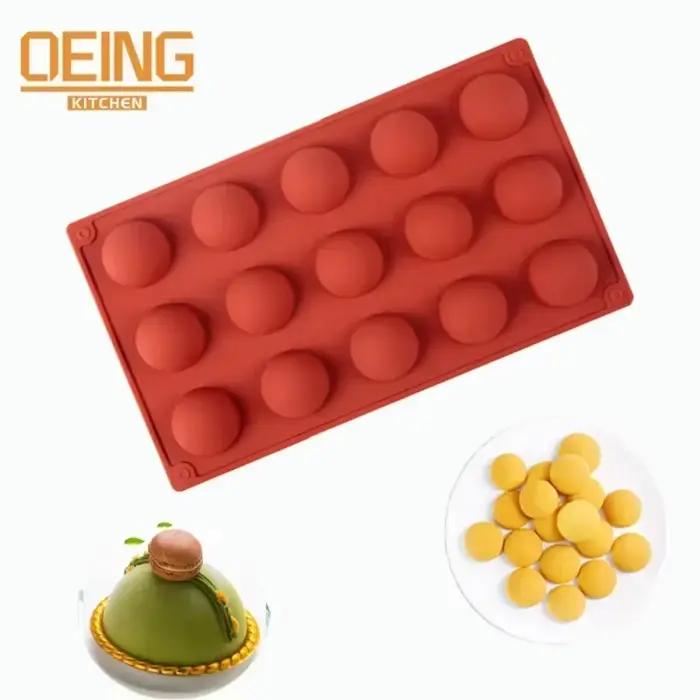 6/8/15/24 trous demi-boule sphère ronde moule en Silicone 3D Brownie Pudding Mousse chocolat Dessert