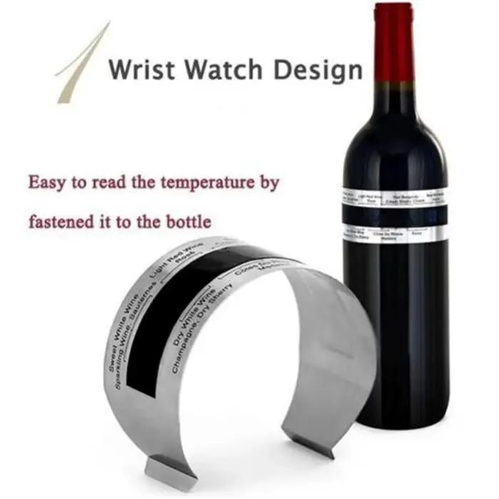 Collier de vin thermomètre barre outil de boisson bouteille de vin intelligente thermomètre à pressi