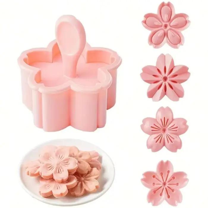 Emporte-pièce en fleurs de cerisier, tampon Fondant, Biscuit Floral, outil de cuisson, fleur Sakura