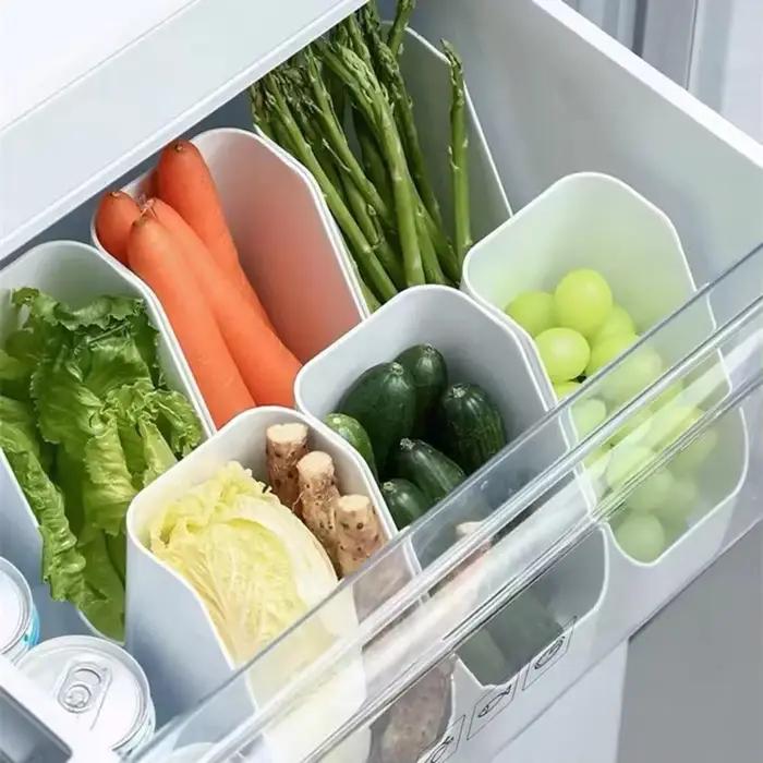 Boîtes de rangement pour réfrigérateur, boîtes de tri de nourriture pour réfrigérateur, boîte de rangement transparente pour épices, organisateur de rangement pour réfrigérateur de cuisine