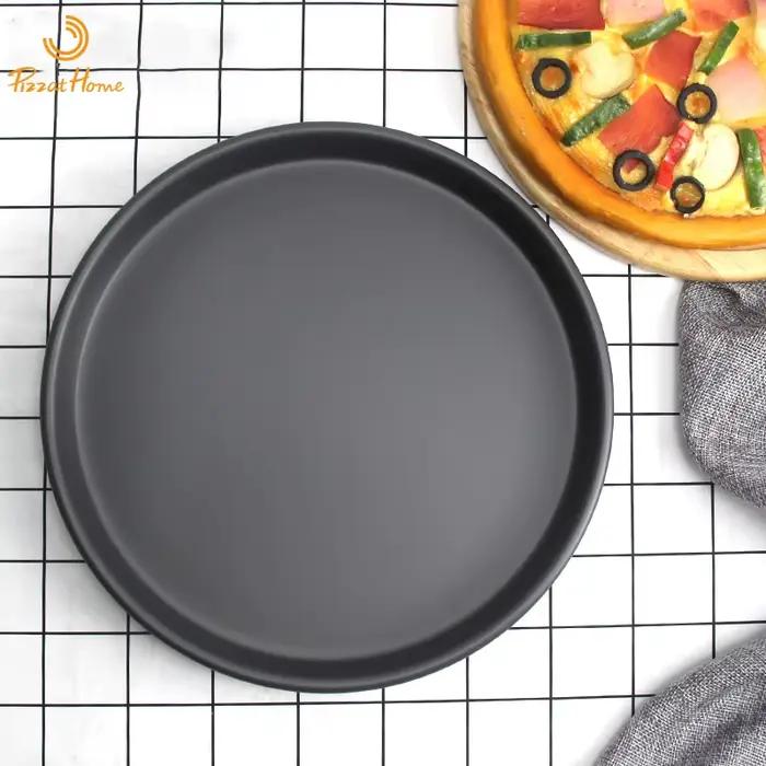 PizzAtHome 6/7/8/9/10/12 pouces poêle à Pizza en alliage d'aluminium plaque antiadhésive poêle peu profonde plat profond ustensiles de cuisson plateau à Pizza rond moule