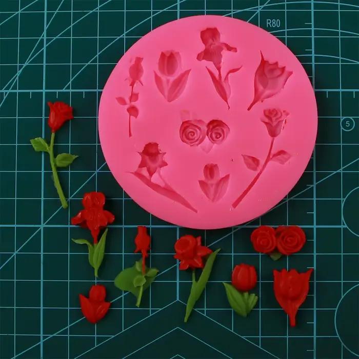 Moule en silicone en forme de fleurs du jour de Léon