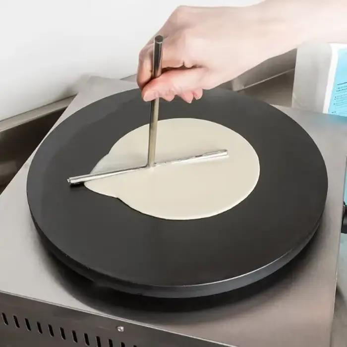 Outil d'épandage de pâte en acier inoxydable pour crêpes, pizza, œufs, cuisine française occasions spéciales