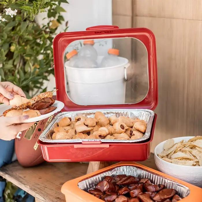 Support de casseroles en aluminium Portable empilable