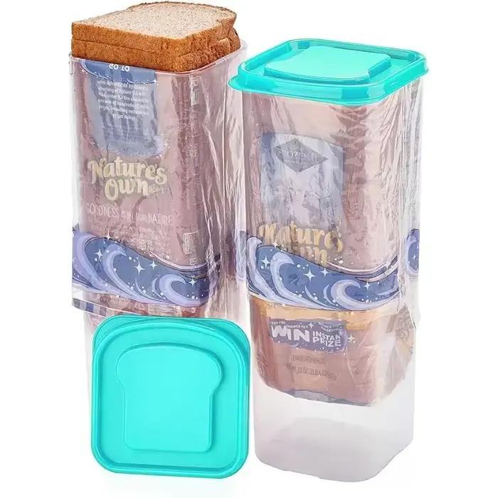 Porte-pain Sandwich en plastique avec couvercle hermétique