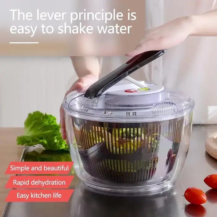 Essoreuse à salade de légumes, déshydrateur de feuilles de laitue, lave-légumes multifonctionnel, mélangeur de légumes et de salade