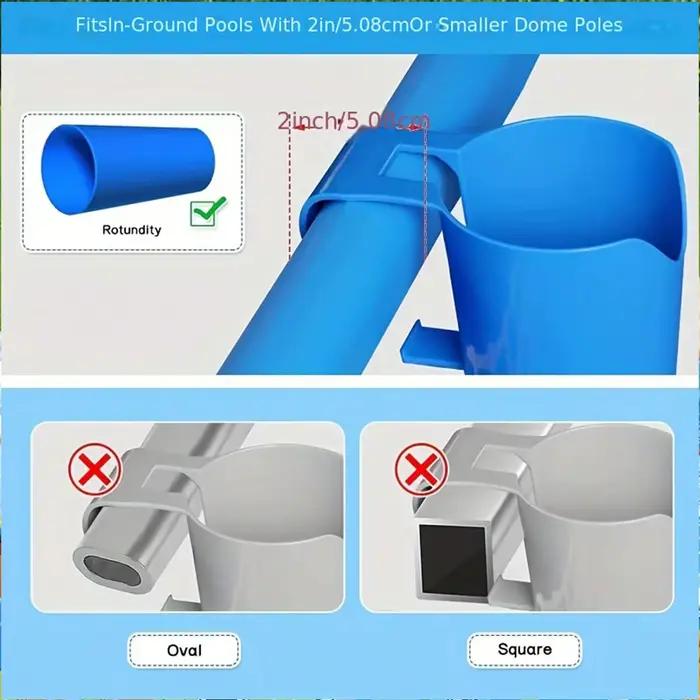 1 support multifonctionnel pour accessoires de piscine