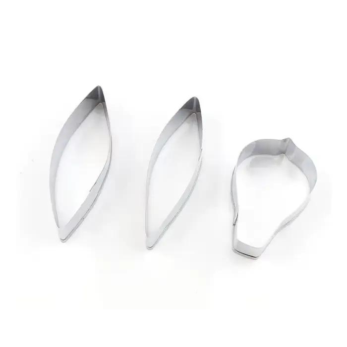 Emporte-pièces en acier inoxydable, 3 pièces/ensemble, emporte-pièces, pétales d'alématite, pour biscuit, MSI, har, fourmi, outils de décoration de gâteaux