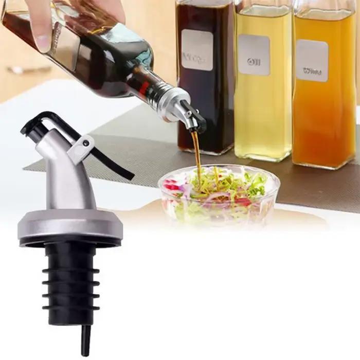 Bouteille distributrice d'huile d'olive avec bouchon de vin anti-fuite, conçue pour un bec verseur de vinaigre, de Sauce, de vin ou de salade