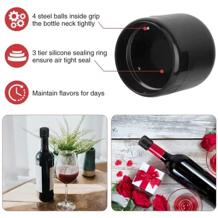 Bouchon de bouteille de vin rouge sous vide