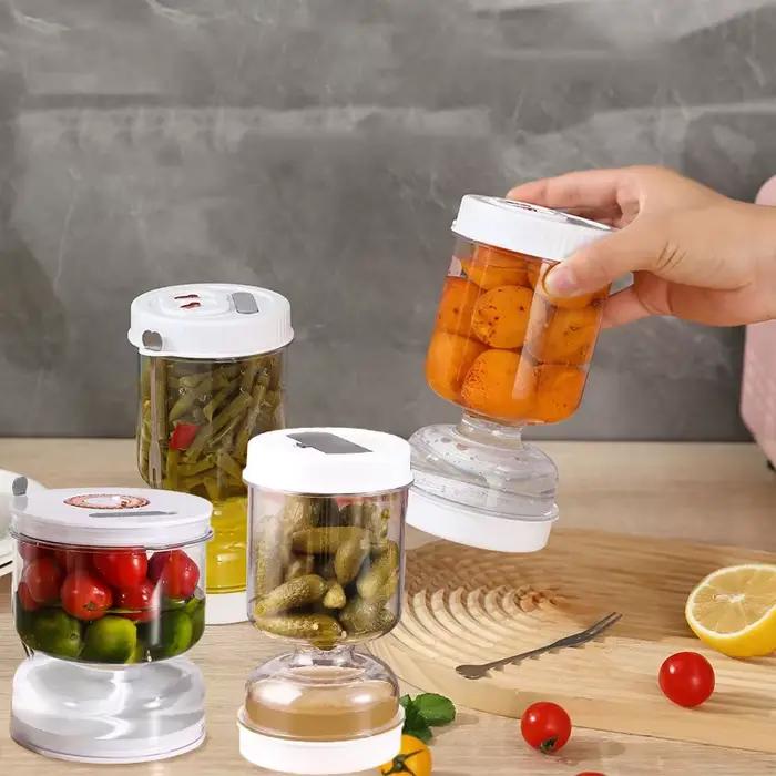 Pot de cornichons avec couvercles passoire Olives sablier cruche stockage des aliments récipient Kimchi maison