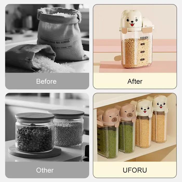 Pots de stockage hermétiques sur le thème des dessins animés