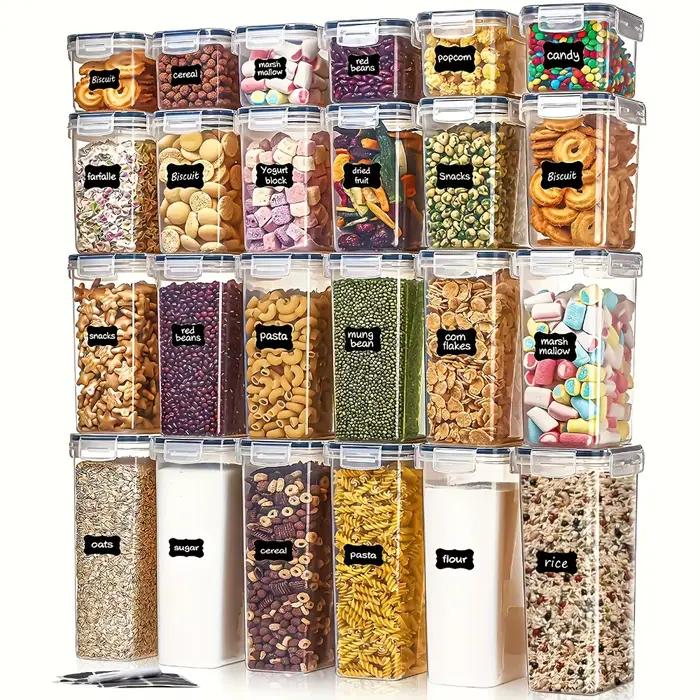 12 contenants alimentaires hermétiques sans BPA avec couvercles - Lavables au lave-vaisselle