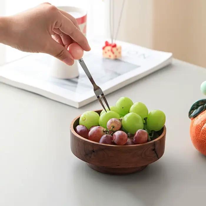 Ensemble de fourchettes à fruits en céramique orange, style créatif Ins, fourchettes à dessert avec pot de rangement, couleur unie, pour la maison