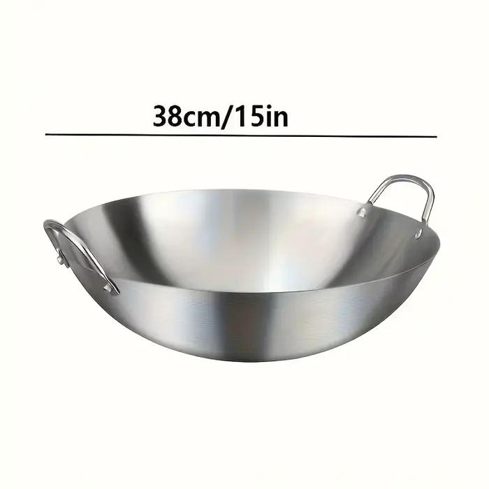 Grand Wok en acier inoxydable
