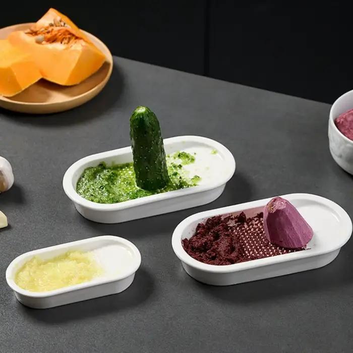 Râpe à gingembre manuelle, rampe résistante à l'usure, broyeur d'ail, céramique, économie de travail, outil de broyage de légumes, aliments complémentaires