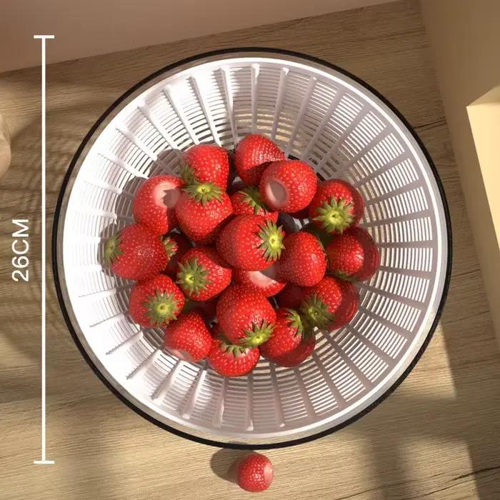 Spinner à salade pour cuisine saine, lave-légumes, séchoir vert à feuilles, panier de vidange d'eau efficace, passoire de préparation des aliments