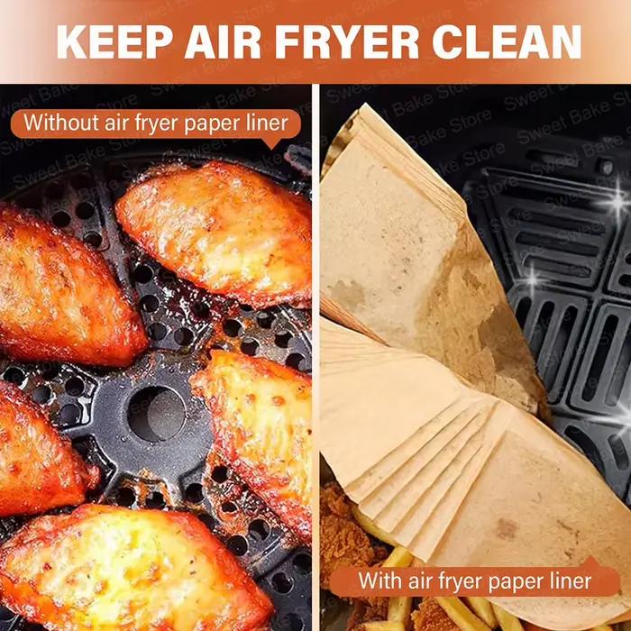 Papier de cuisson pour friteuse à air chaud, pour Ninja AF180EU et AF140EU 4,7l, Philips 6,2l NA230, Cosori 5,5l, accessoires de friteuse à air jetables