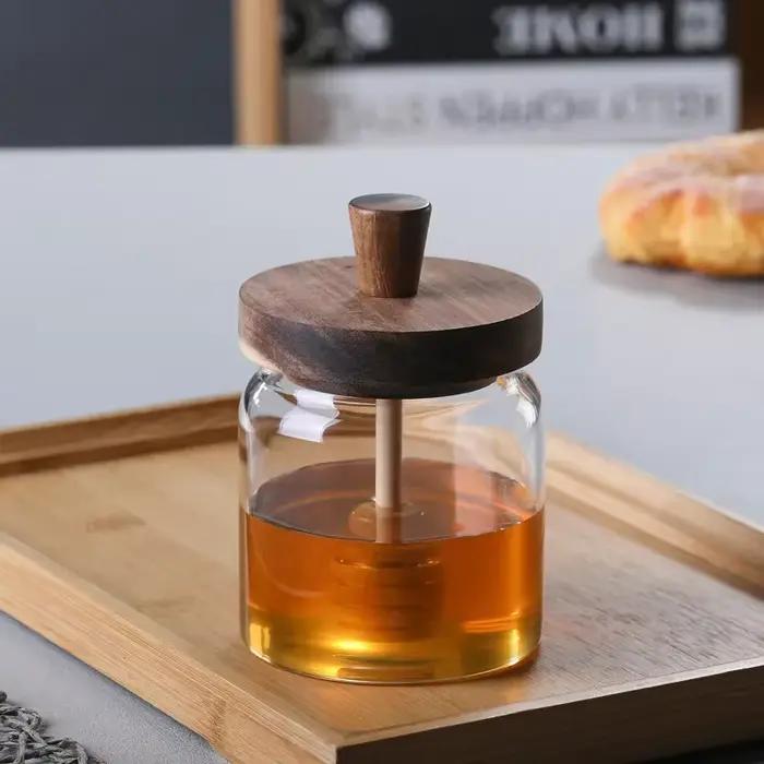 Pot de miel scellé en verre à haute teneur en Borosilicate de 500ML