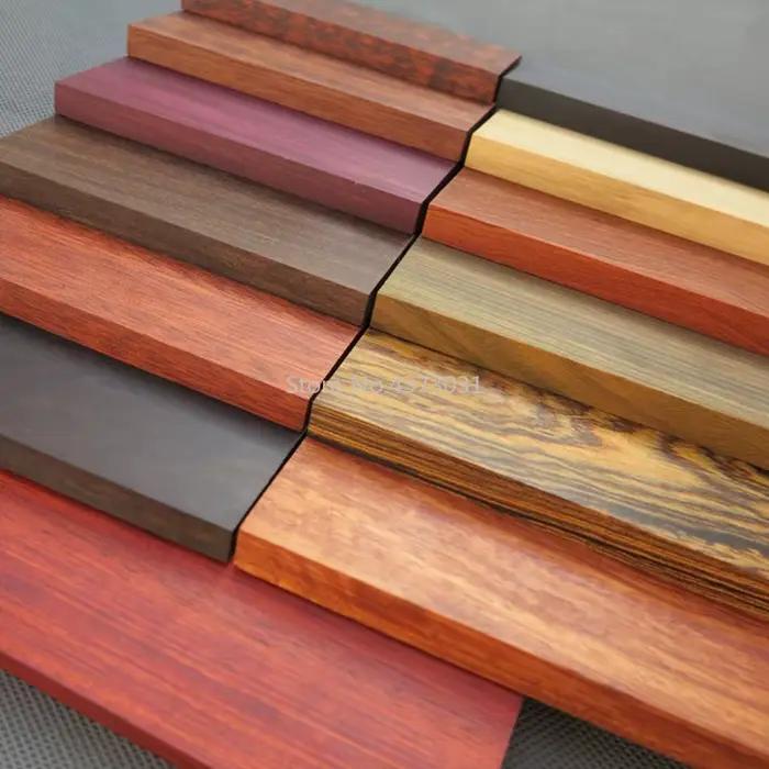 1 pièce de matériau pour manche de couteau DIY, divers types de bois pour matériaux d'artisanat, 120x40x10mm