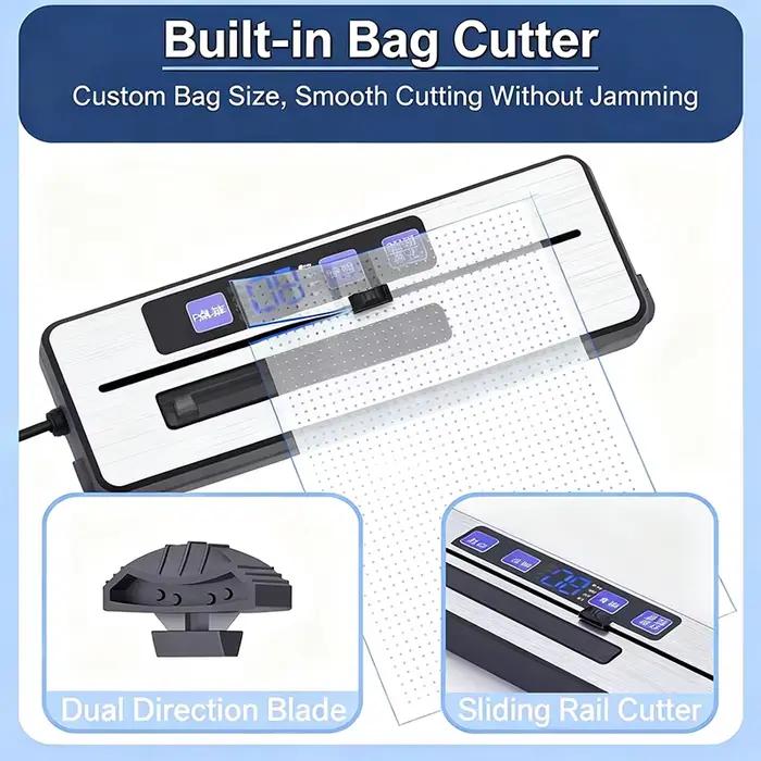 Machine à sceller sous vide domestique avec double pompe et coupe-sac intégré