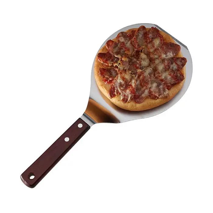 Pelle à Pizza en acier inoxydable, ascenseur de cuisine, spatule circulaire, palette à Pizza, trou de suspension, outil de cuisson, pelle à gâteaux, outil de Chef, vente en gros