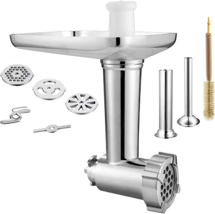 Ensemble de broyeur alimentaire KIKIAID pour Kenwood Chef/Fall XL, KVC, KVL, kMix - Accessoires pour broyage de viande, fruits, légumes, fromages à pâte dure et fabrication de saucisses