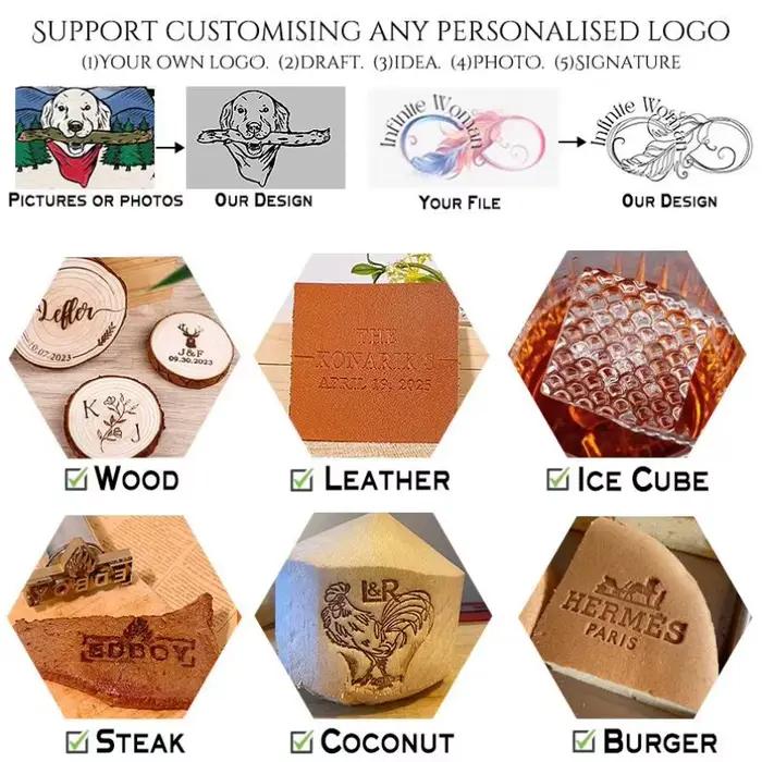 Fer à repasser à logo personnalisé steak et hamburger pour couture et scrapbooking professionnel avec plusieurs couleurs pour événements et cadeaux