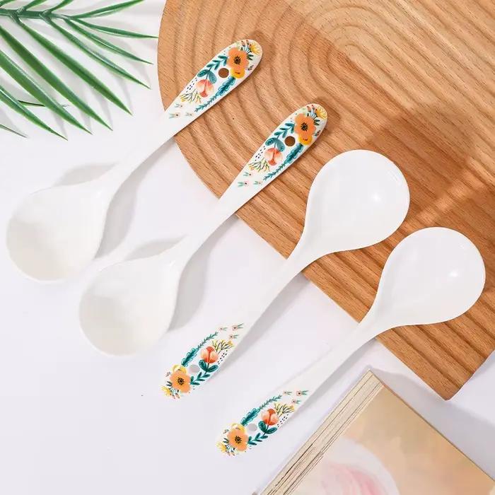 Cuillère en céramique japonaise, cuillère à soupe pour bouillie, vaisselle de table pour Restaurant, ustensiles de cuisine ménagers, accessoires de salle à manger, nouveau