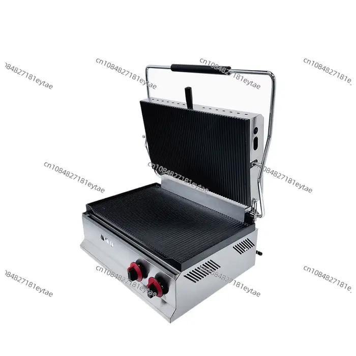 Grill à panini professionnel au gaz pour café et petit-déjeuner