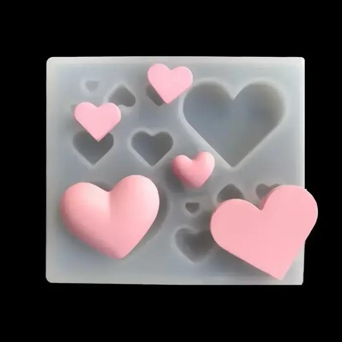 Moule à bonbons Fondant en Silicone en forme de cœur
