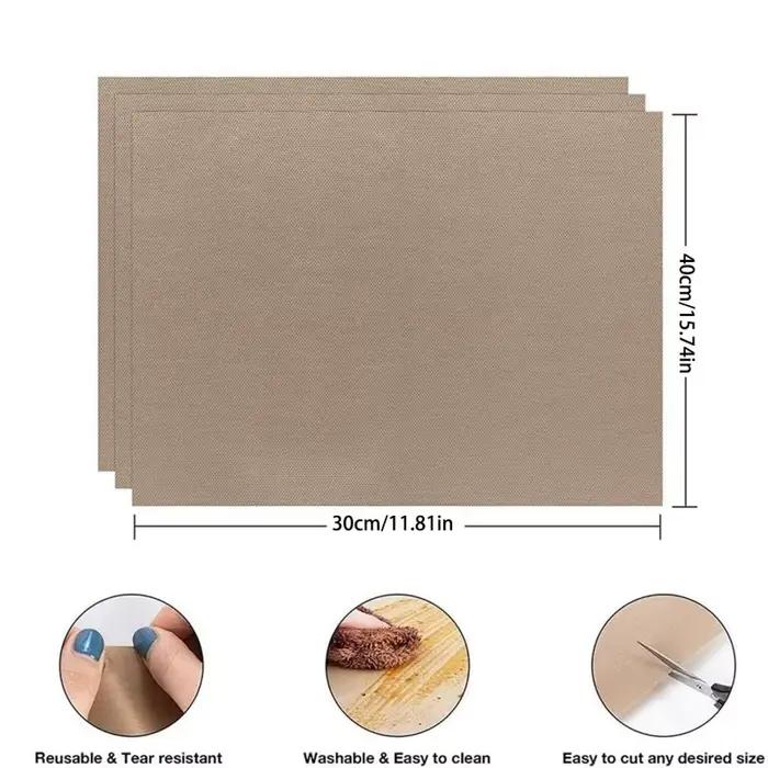 Feuille de revêtement de four réutilisable, tapis de cuisson 40x60 30x40cm, papier de cuisson antiadhésif résistant à l'huile, outil de cuisson pour BBQ de cuisine 1 pièce Papier huileux Tapis de cui
