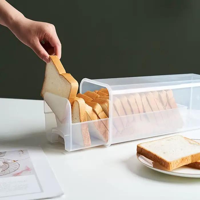 Boîte à pain en plastique avec couvercle hermétique et plateau