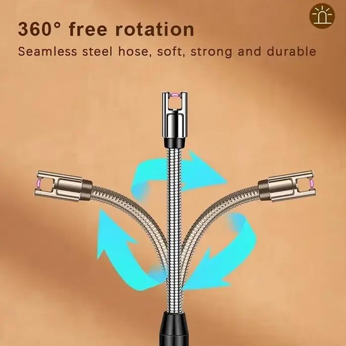 Briquet Plasma Électrique Sans Flamme Rechargeable par USB, Bougie, BBQ, Cuisinière à Gaz, Pistolet de Ville, pour Camping, Cuisine