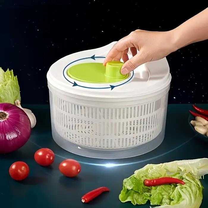 Essoreuse à salade manuelle multifonctionnelle, lave-linge et sèche-légumes ménagers, panier égouttoir à fruits rapide pour une cuisine