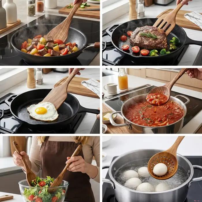 Cuillères en bois pour la cuisine
