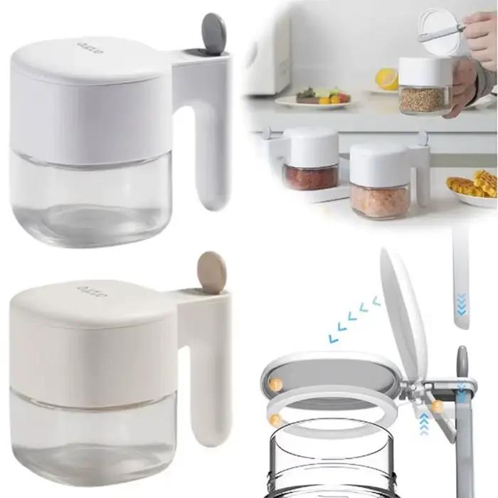 Récipient à Épices Ouvrent Scellé, Plateau de Stockage d'Assaisonnement Qualité Alimentaire, Portable, Résistant à L'Humidité, Transparent Pour Occasions Spéciales