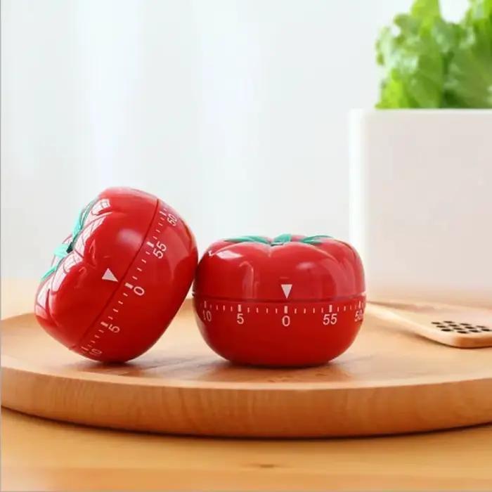 Minuteur de cuisine en forme de tomate - Réveil de cuisson avec design de rappel de tomate grande et petite