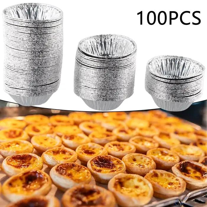 100 pièces aluminium 3in feuille tarte Pan jetable Mini Pot