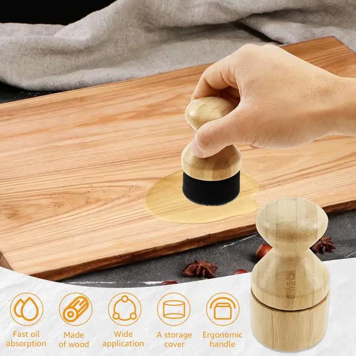 Planche à découper applicateur de cire d'huile avec couvercle et poignée ergonomique