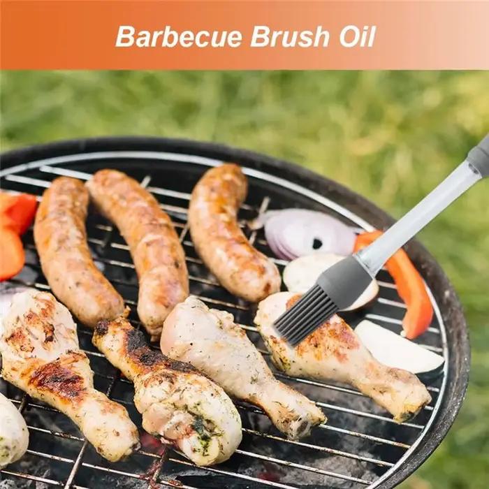 10PCS Pinceaux à huile en silicone pour badigeonner