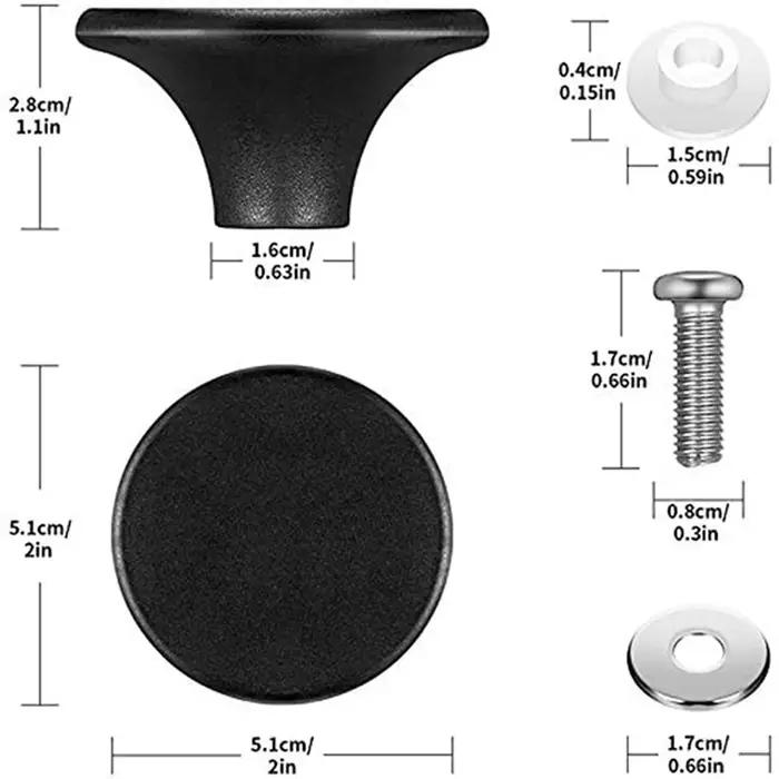 Bouton de remplacement pour four hollandais Le Creuset, boutons de remplacement en bakélite, poignée de couvercle de casserole, 2 ensembles