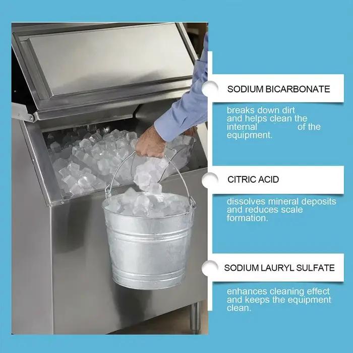 Nettoyant pour Machine à glace, comprimés de nettoyage pour détartrage, désodorisant, prolongation de la durée de vie du fabricant de glace