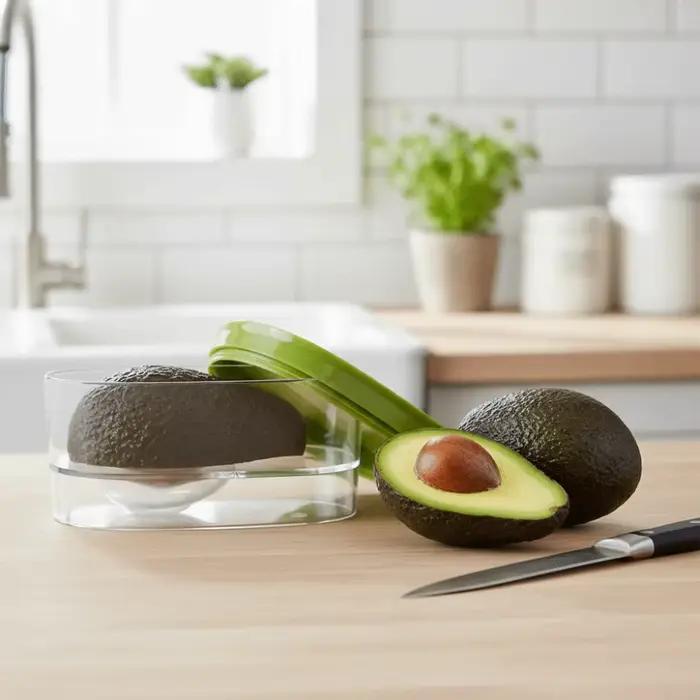 Lot de 2 boîtes de conservation d'avocat mignonnes et hermétiques