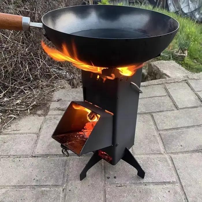 Poêle à bois Portable, réchaud de Camping pour chauffage de tente