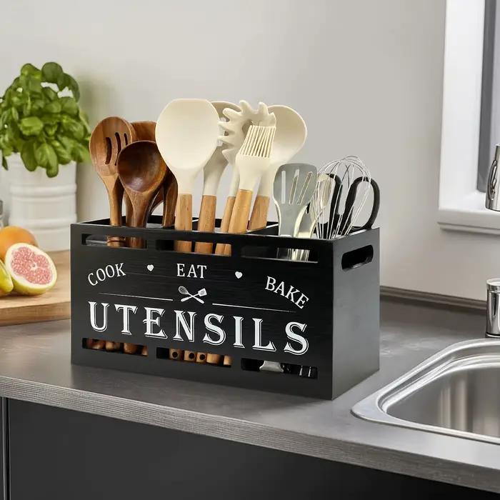 Support à ustensiles de cuisine en bois
